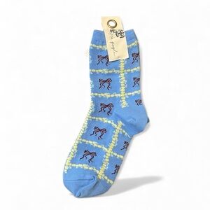 Free people Movement Tie A Bow Ankle Socks in Light blue